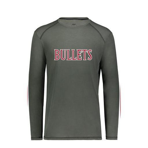 [6845.98D.S-LOGO2] Men's SoftTouch Long Sleeve (Adult S, Gray, Logo 2)