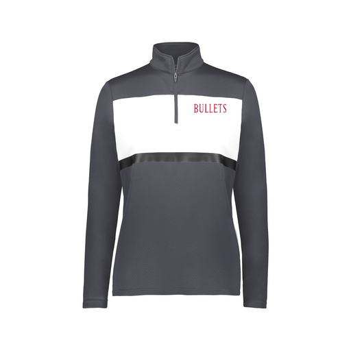 [222791.F52.XS-LOGO2] Ladies Bold 1/4 Zip Pullover (Female Adult XS, Gray, Logo 2)