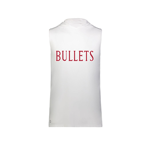 [222590.005.XS-LOGO2] Men's CoolDry Sleeveless Hoodie (Adult XS, White, Logo 2)