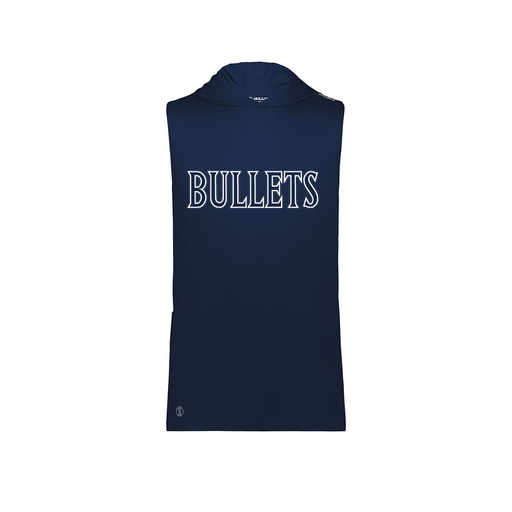 [222590.065.XS-LOGO1] Men's CoolDry Sleeveless Hoodie (Adult XS, Navy, Logo 1)
