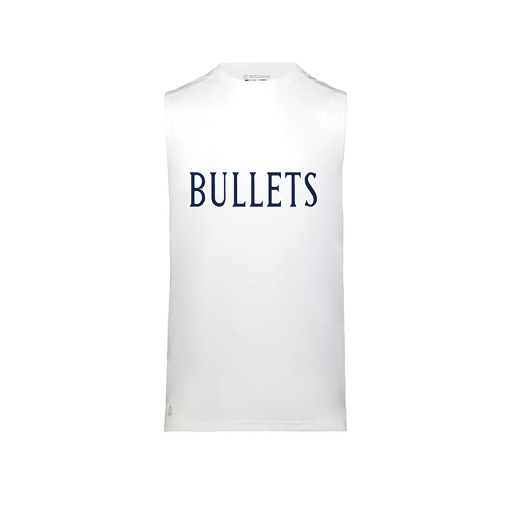 [222593.005.S-LOGO1] Men's CoolDry TankTop (Adult S, White, Logo 1)