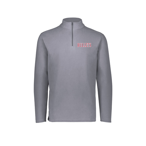 [6863.059.XS-LOGO2] Men's MicroFleece 1/4 Zip Pullover (Adult XS, Gray, Logo 2)