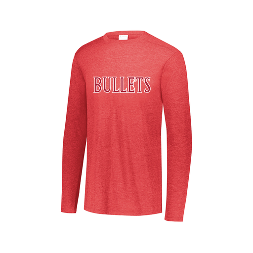 [FTLCUBRD-AXS-LOGO2] Decker Men's Tri-Blend T-Shirt - Long Sleeve (Adult XS, Red, Logo 2)