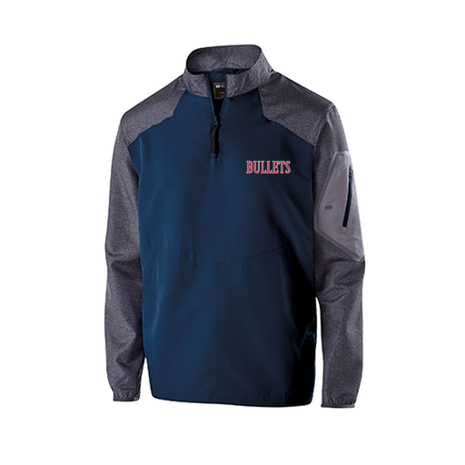 [229155.H03.XS-LOGO2] Men's Raider LS Pullover (Adult XS, Navy, Logo 2)